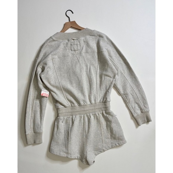 NWT!! FREE PEOPLE Movement Intercept Romper Heather Gray Playsuit Athletic Small - Picture 8 of 16
